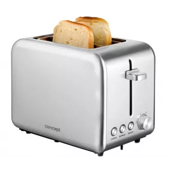 Tostadora Concept Solution TE2050 – 2 rebanadas, 950 W, acero inoxidable, 280×160 mm