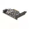 Tarjeta PCI Express x4 DELOCK 90345 con 2 conectores USB Type-C externos
