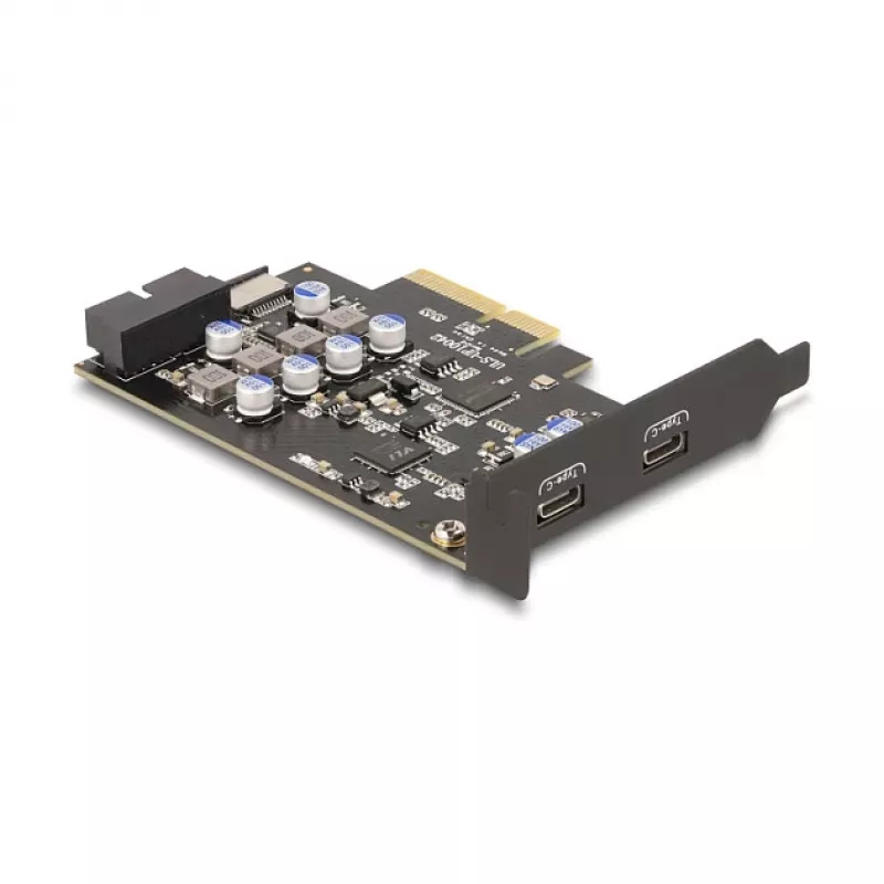 Tarjeta PCI Express x4 DELOCK 90345 con 2 conectores USB Type-C externos
