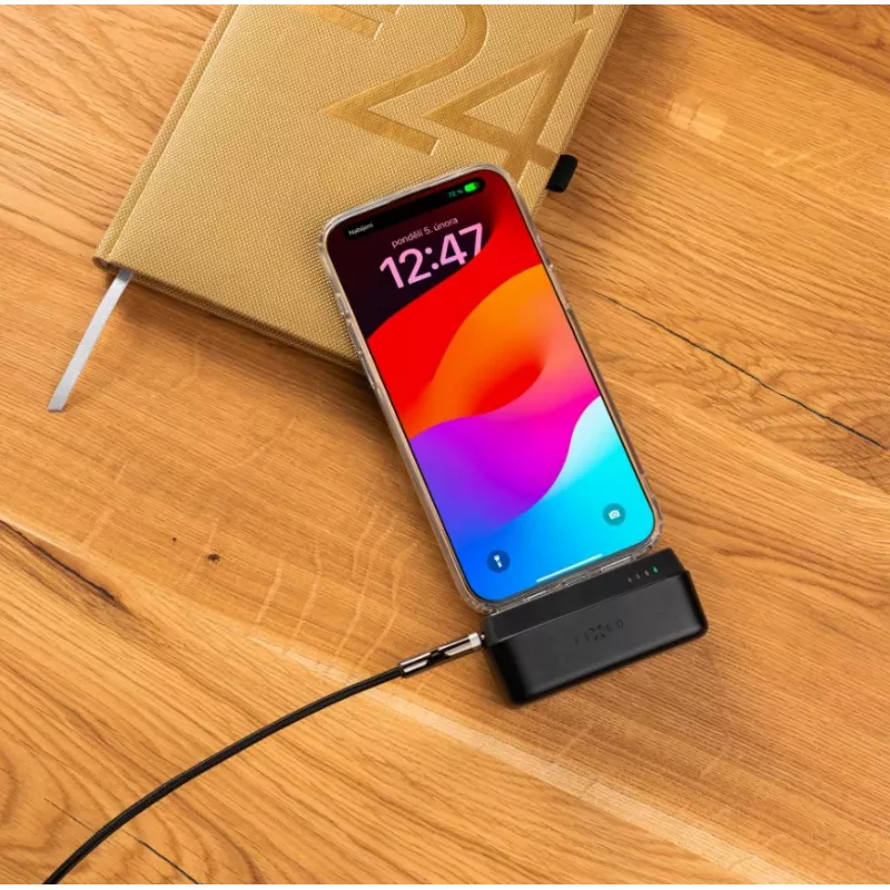 Batería externa portátil FIXED FIXZEN-5PL-BK, 5000 mAh, USB-C 20W (5V/3A, 9V/2.22A, 12V/1.67A)