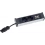 Bachmann CONI regleta, 3 tomas francesas (UTE), entrada GST18i3, negro
