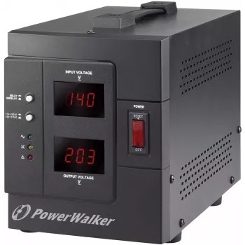 PowerWalker AVR 2000 SIV FR regulador de tensión 2 salidas AC 110 - 280 V negro