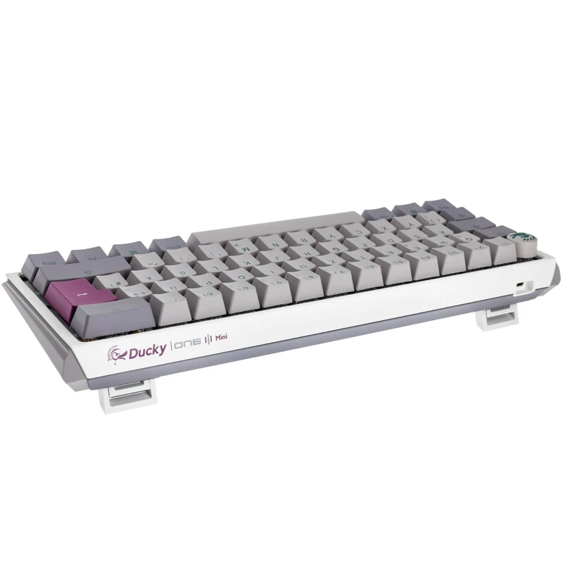Teclado mini gaming Ducky One 3 Mist Gris, RGB-LED - MX-Red