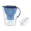 Jarra filtrante de agua BRITA Marella 2,4 l con 3 cartuchos Pure Performance, Maxtra Pro, azul