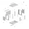 Armario de montaje en rack LANBERG WF03-5306-10S 19 pulgadas 6U gris con puerta de cristal