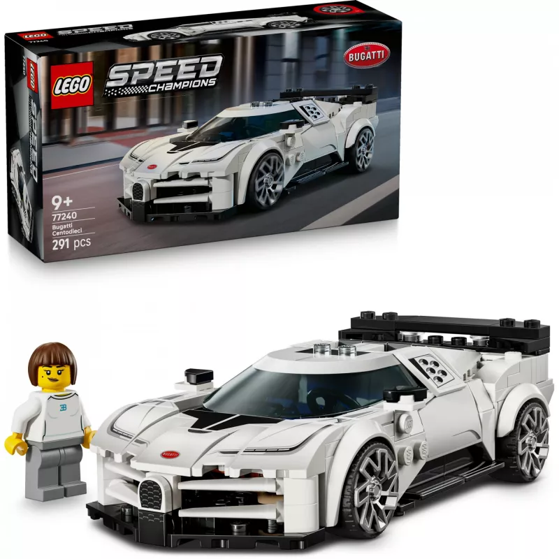 Set de juguete de construcción LEGO Bugatti Centodieci Speed Champions 77240 – 291 piezas, 1 minifigura, a partir de 9 años
