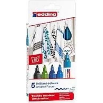 Set de rotuladores Edding 4500 — 5 unidades, punta redonda, multicolor