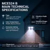 Lámpara de pared LED MACLEAN MCE524 con detector de movimiento PIR, modelo MCE524 B
