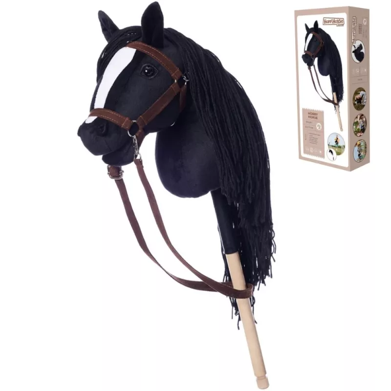 Caballo de palo HOPPIHORSE Hobby Horse A3 negro