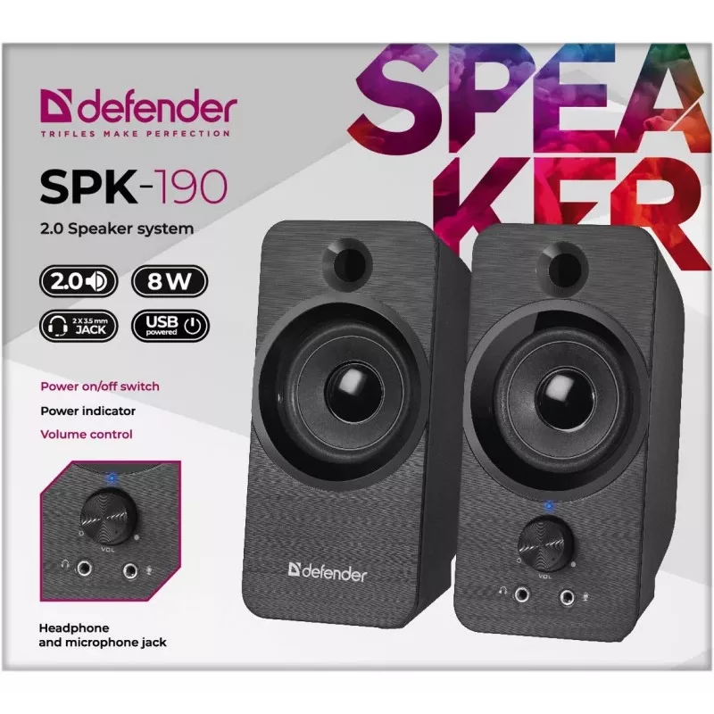 ALTAVOCES USB DEFENDER SPK-190 2.0 8W
