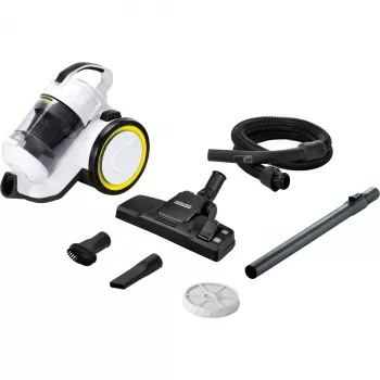 Aspirador de cilindro Karcher VC 3 — aspirador en seco para el hogar, 700 W, 0,9 L sin bolsa, HEPA 13, tubo telescópico, manguera de 1,5 m