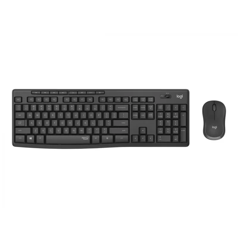 Logitech MK295 Silent – Conjunto de teclado y ratón – Inalámbrico – 2,4 GHz – Grafito – Distribución húngara
