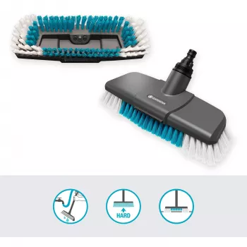 Gardena | Cepillo de lavado Cleansystem para superficies grandes resistentes a rayaduras, duro | 18816-20