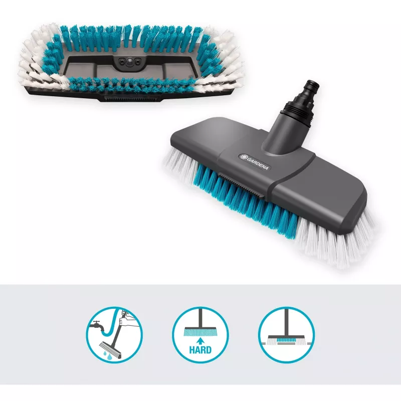Gardena | Cepillo de lavado Cleansystem para superficies grandes resistentes a rayaduras, duro | 18816-20