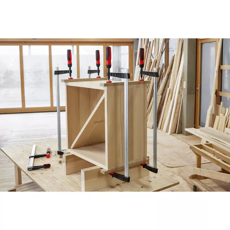 Sargento de fundición maleable original Bessey TG con mango de plástico de 2 componentes - sargento - hierro - plástico - 25 cm