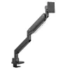 Maclean MC-968 Soporte de monitor de doble brazo con muelle de gas 17-57 27 kg Carga pesada Estable Totalmente articulado Soporte Máx VESA 200x200