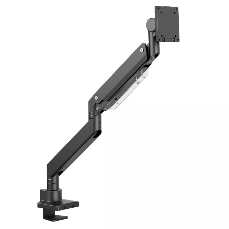 Maclean MC-968 Soporte de monitor de doble brazo con muelle de gas 17-57 27 kg Carga pesada Estable Totalmente articulado Soporte Máx VESA 200x200