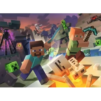 Puzzle Ravensburger Minecraft 100 piezas videojuego