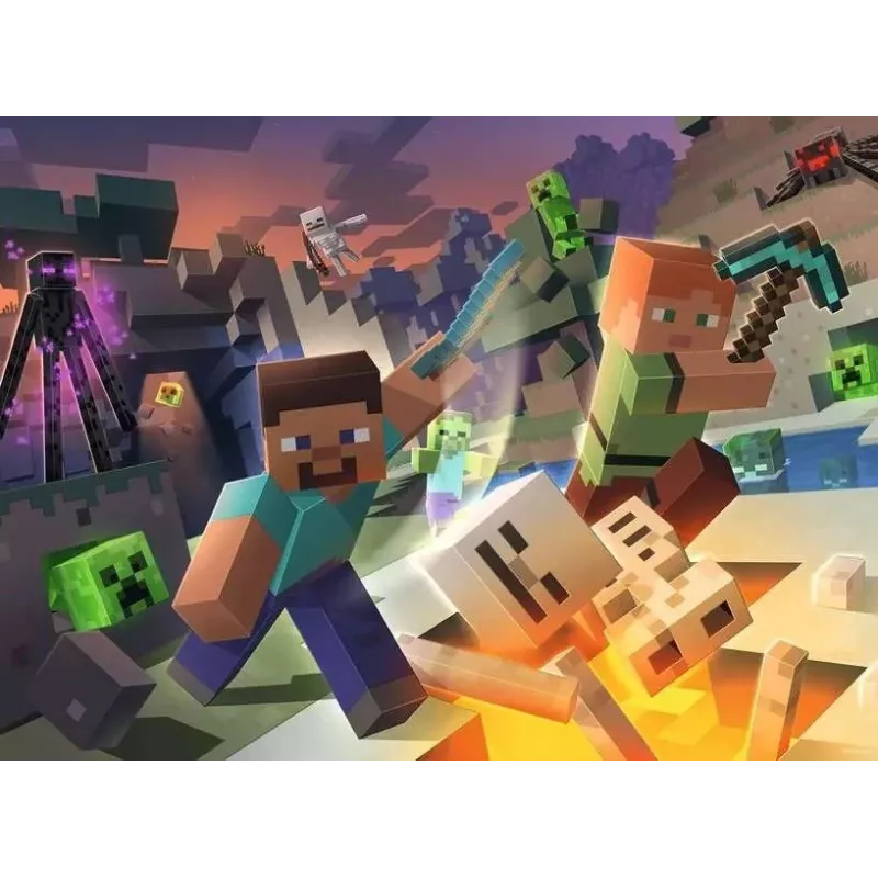 Puzzle Ravensburger Minecraft 100 piezas videojuego