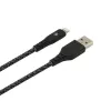 Cable de datos USB a Lightning Tellur TLL155481 2,4 A 1 m nailon negro