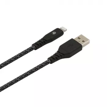 Cable de datos USB a Lightning Tellur TLL155481 2,4 A 1 m nailon negro