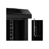 Armario de pared/colgante NETRACK 019-150-645-022 19 pulgadas 15HE/450 mm puerta de cristal negro paneles laterales desmontables