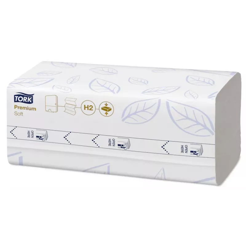 Toallas de papel Tork Xpress Soft Multifold H2, 2 l, 225 hojas, 22,2x24 cm, Z, 12 uds.