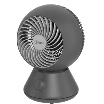 Ventilador de mesa Midea MFT302R0BPK — 3 velocidades, oscilación, gris oscuro