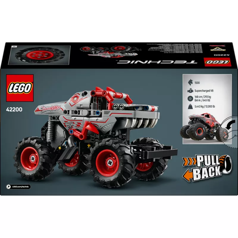 LEGO TECHNIC 42200 Monster Jam™ ThunderROARus™ con motor de retroceso
