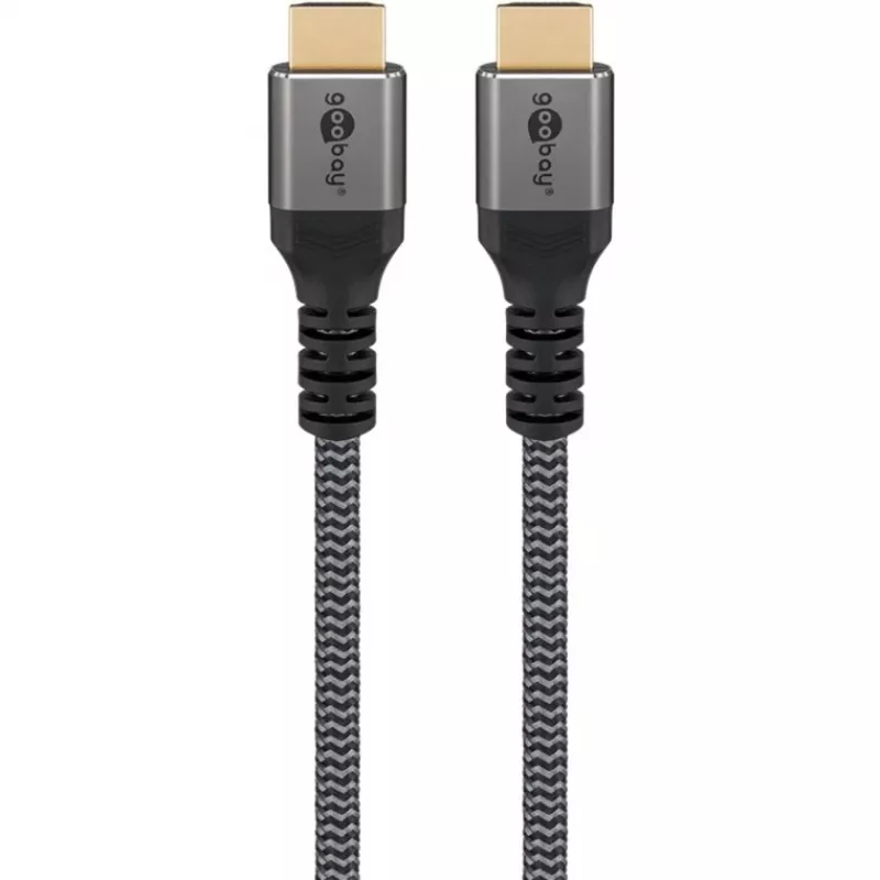 Cable HDMI Plus de alta velocidad con Ethernet, 4K @ 60Hz gris, 0,5 metros