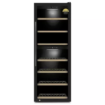 Caso | Smart Wine Cooler | WineExclusive 126 | Clase de eficiencia energética G | Vinoteca | De pie | Capacidad de botellas 126 botellas | Tecnología de refrigeración tecnología de compresor | Negro