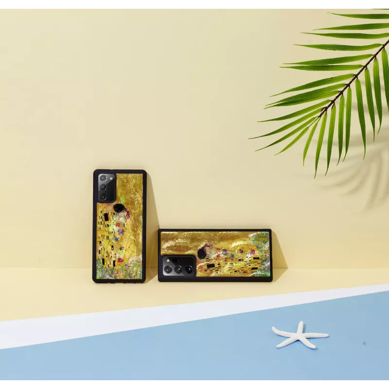 Funda protectora iKins para Samsung Galaxy Note 20 – diseño Kiss negra