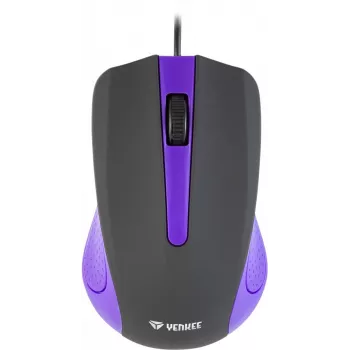 Ratón USB con cable, 3 botones, superficie engomada