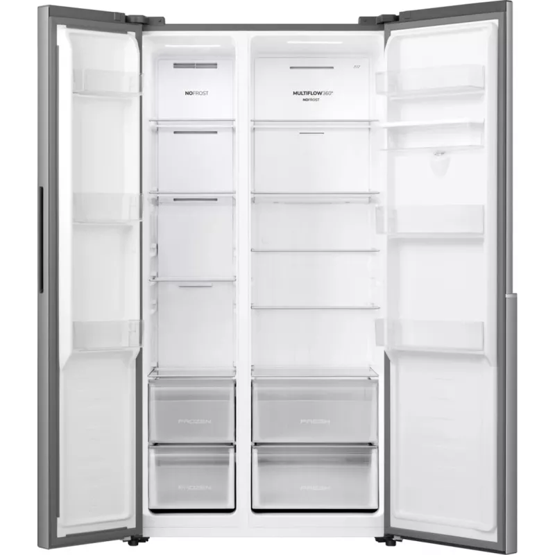 Gorenje HZF55082 NRS917E41XWD G400, Independiente, Puerta americana, Gris, 2 puerta(s), Táctil, LED