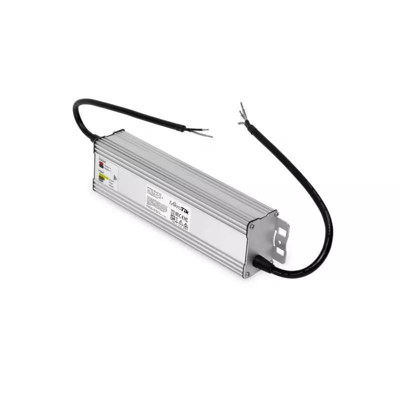 Fuente de alimentación de exterior MikroTik MTP250-53V47-OD 250 W, entrada 100–240 V, carcasa de zinc, compacta 240×46,5×69 mm