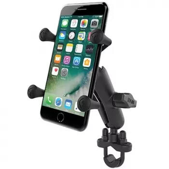 Soporte para movil RAM Mounts X-Grip con base de abrazadera en U para manillar
