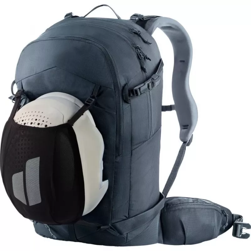 Mochila DEUTER Freerider Pro 34+ — mochila técnica de esquí de travesía freeride, 34 L, negra, portacasco, cinturón lumbar