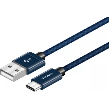 Cable YENKEE YCU 301 BE USB-A 2.0/USB-C 1m lila