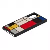 Funda protectora de madera Man and Wood Galaxy Note 20 Mondrian Wood negro