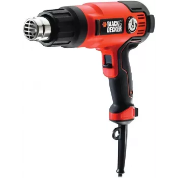 Pistola de aire caliente Black & Decker KX2200K-QS — 2000 W, 720 L/min, hasta 645 °C, empuñadura de pistola, 900 g