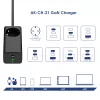 Akyga AK-CH-21 Cargador USB GaN 65 W, 2 x USB-C + USB-A, con regleta, 1,5 m, negro