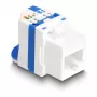 Módulo Keystone DeLOCK 88130 plano RJ-45 azul blanco 22,5 mm