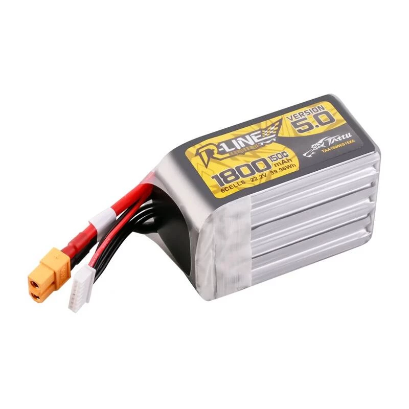 Batería LiPo Tattu R-Line Version 5.0 1800mAh 22.2V 150C 6S con conector XT60