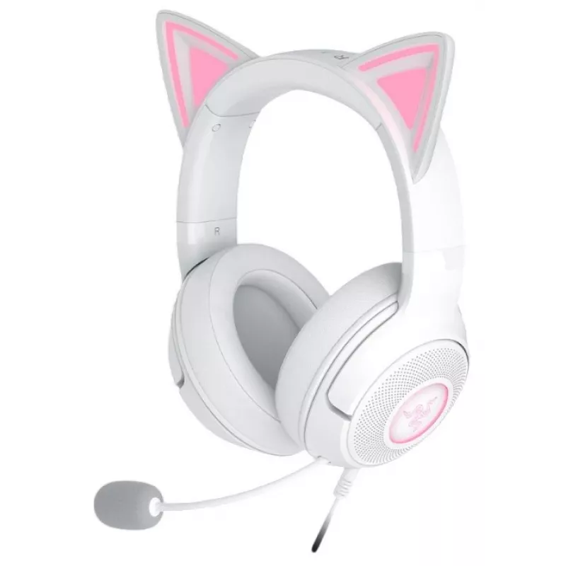 Auriculares Razer Kraken Kitty V2 con cable USB Type-A blanco — circumaurales, diadema, 20–20000 Hz, cable de 2 m
