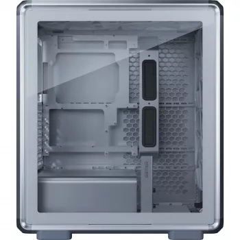 Caja PC Cooler Master MasterFrame 500 Mesh, torre media, E-ATX, vidrio templado – plateada