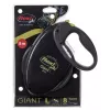 flexi Giant L correa extensible para perros, cinta de 8 m, negro/amarillo