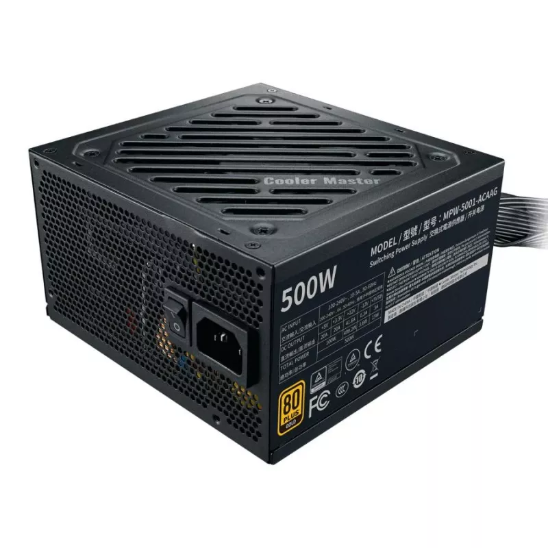 Cooler Master MPW-5001-ACAAG-NL GOLD Bulk, ATX, 500W, 80 PLUS GOLD, 120mm, HDB, negro