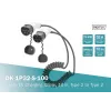 Cable de carga EV en espiral Digitus 10 m Type 2 a Type 2 32 A 240 V