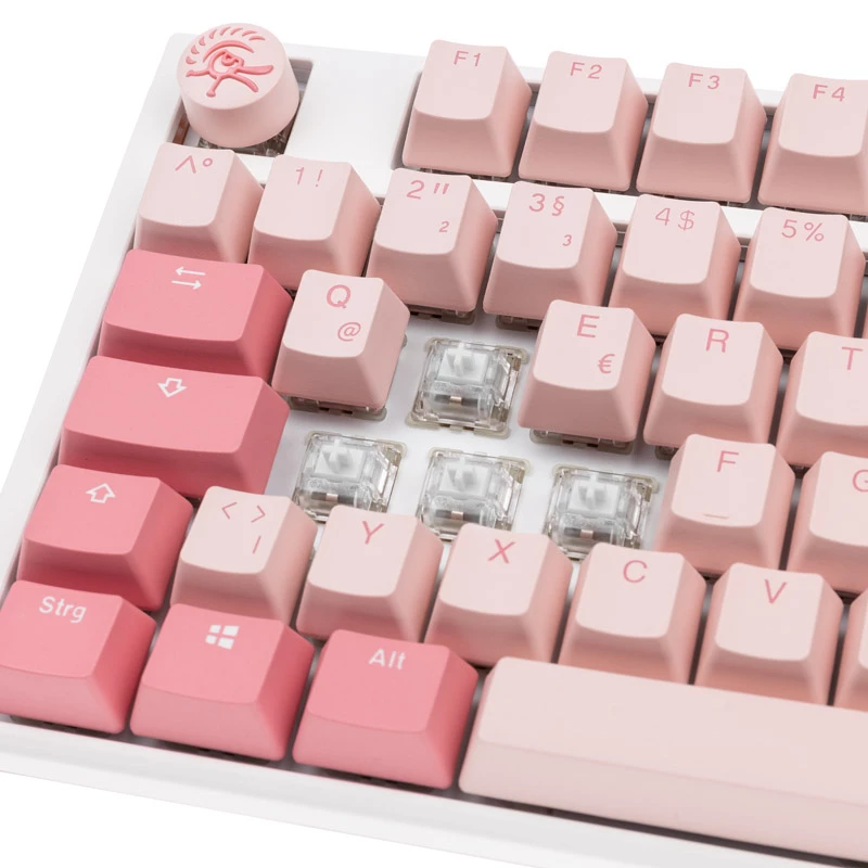 Teclado Ducky One 3 TKL Gossamer Pink gaming USB alemán rosa, blanco