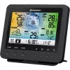 Bresser 7002580 Weather Center 5-in-1 estación meteorológica digital Wi-Fi con sensor profesional, pantalla de 5,7″, alimentación por red, negra